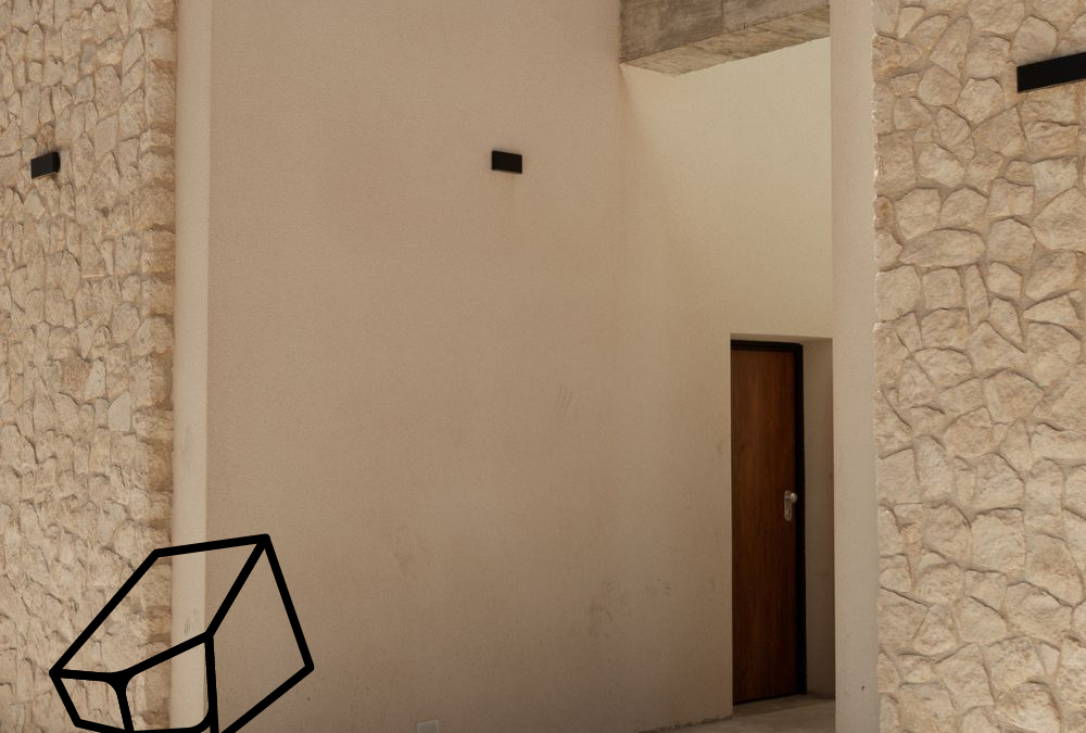 Fachada de chalet en piedra decorativa