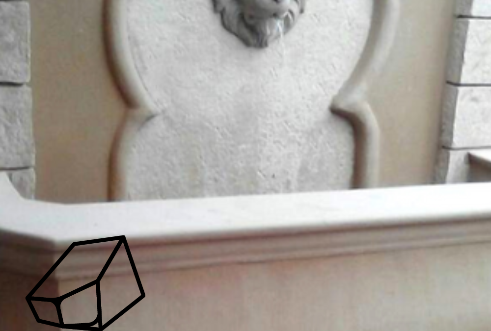 fuente decorativa de león